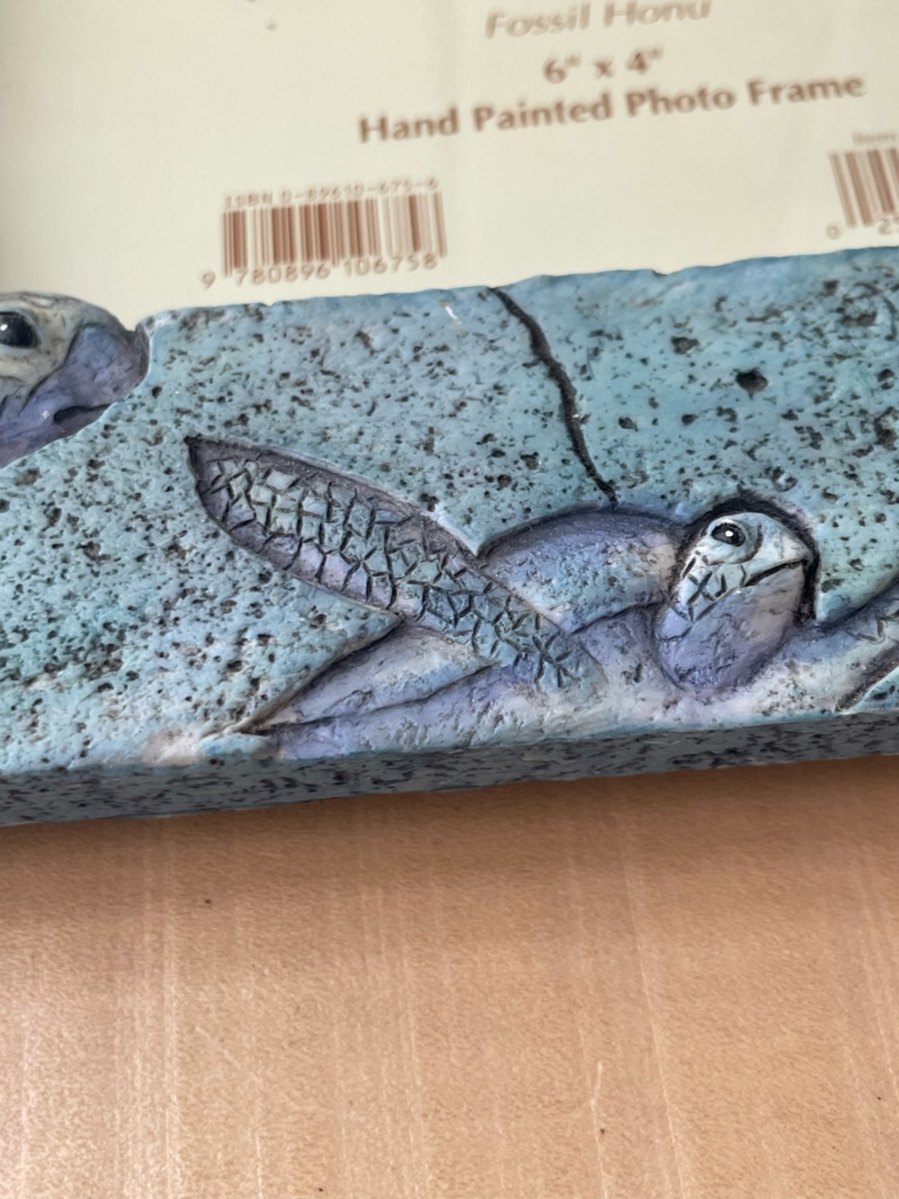 $10 SALE Sea Turtle Photo Frame Fossil Honu  Coastal Ocean Nature Blue Green - Picture 4 of 8